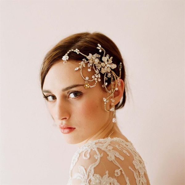 Twigs & Honey Wedding Headpieces Hair Accessories Bridal Hair Comb With Pearls Crystals Women Hair Jewelry Bridal Headwear BW-HP01269b