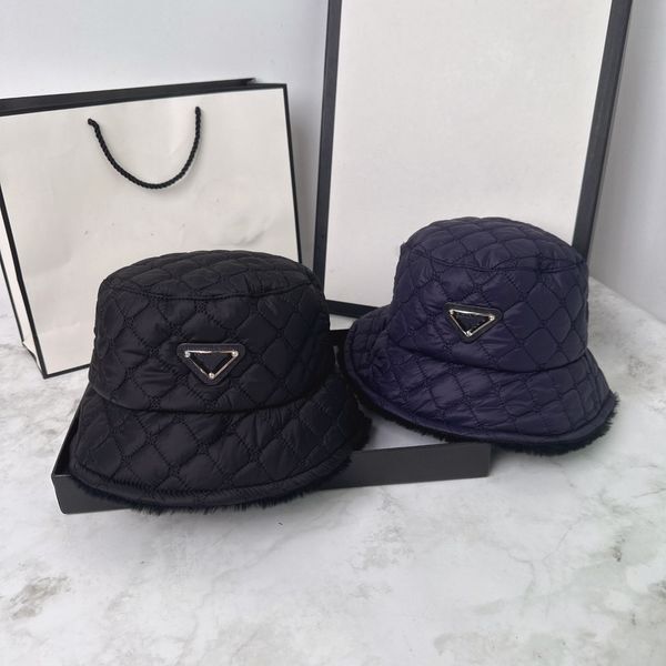 Winter Fur Bucket hat for Women 2023 New Designer Fashion Thick Warm Ladies Fisherman hats Caps