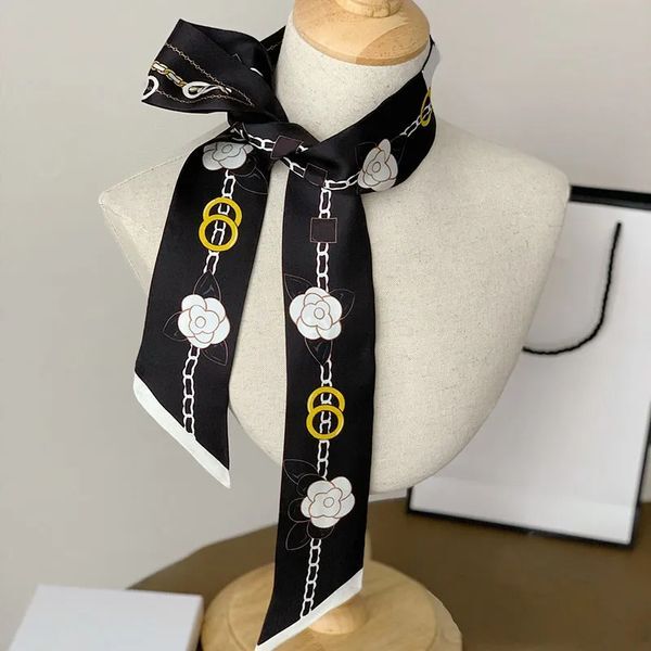 Scarves Women Tie Designer Silk Twilly Scarf For Bags Fashion Clothes Ties Men Luxury Neckties C Girls Ribbon Headband Bow Necktie