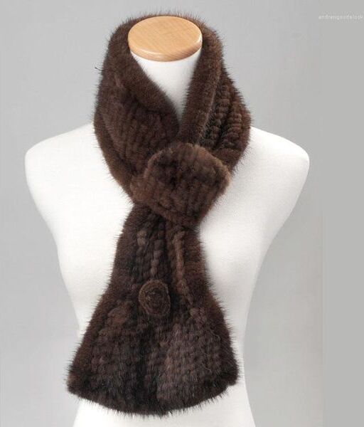 Scarves Women Knitted Real Scarf Wholesale Winter Thick Warm Genuine Stock Fashion Female Neck Warmer