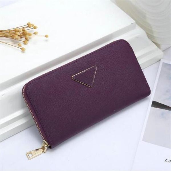 2022 Fashion Women Clutch Credit Card Wallet Pu Leather Single Zipper Wallets Lady Ladies Long Classical Coin purse288e