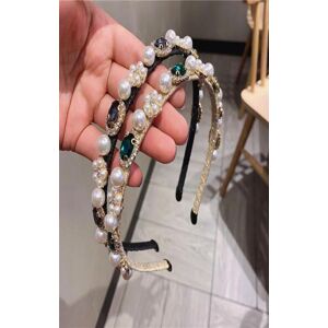 Vintage Pearl Rhinestone Women Hair Band INS Fashion Girls Party Headband Personality Night Club Hairband for Ladies5574969