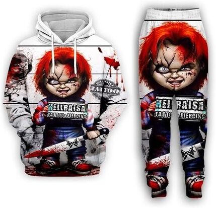 New Fashion Mens/womens Horror Movie Chucky Funny 3D Print Hoodie+pants S104