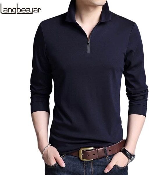 Fashion Brands Designer Polo Shirt Men Cotton Boys Street Style Long Sleeve Slim Fit Korean Polos Casual Men Clothes 220418