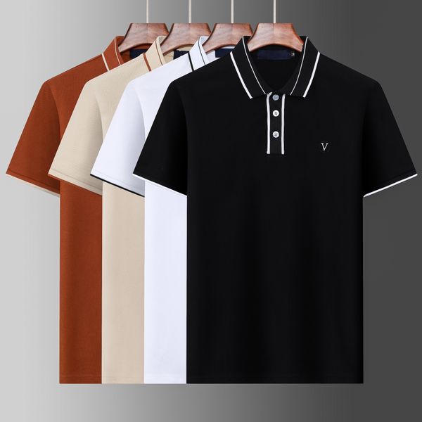 polo shirt man fashion desinger shirt Embroidery Short Sleeve Slim polo shirt Asia size M XXXL Breathable and versatile mens tshirt men clothing llll