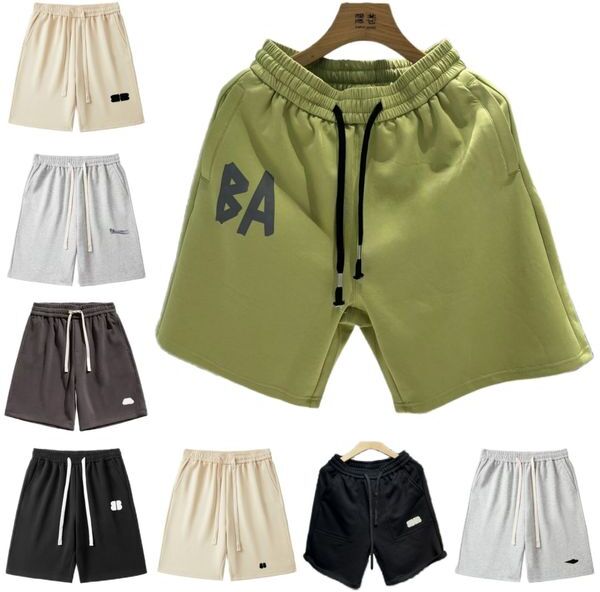 Summer Fashion Mens Shorts Paris Designer Shorts Balenciigas Letter Printed Loose Casual Elastic Shorts Solid Color Couple Sports Shorts Large Shorts M-4XL