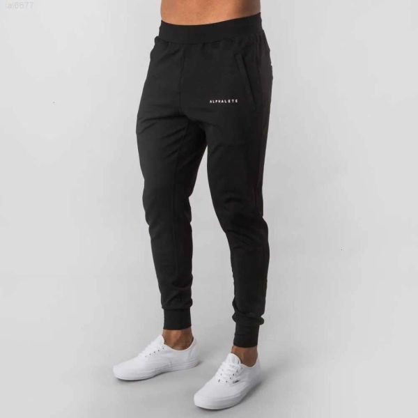 Sweatpants Jogger Alphalete New Style Mens BrandMan Gyms Workout Fitness Cotton Trousers Male Casual Fashion Skinny Track Pantsschq