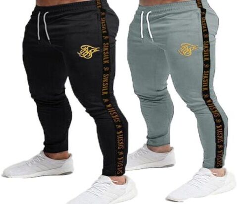 Mens Joggers Sweatpants Sik Silk Fitness Elastic Trousers Hip Hop Skinny Tracksuit Siksilk Pant Men Casual Silk Silk Track Pants X5558607