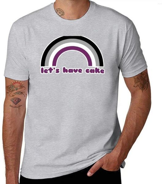 Men&#039;s Tank Tops Let&#039;s Have Cake T-Shirt Boys White T Shirts Anime Clothes Hippie Fruit Of The Loom Mens