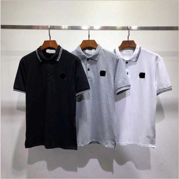 mens polo shirt designer Mens Polos Topstoney Summer Cp Shorts Island Collar Male Polo Stones Shirt Short Sleeve Slim Fit t