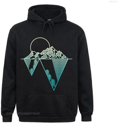 Men&#039;s Hoodies Minimal Mountains Geometric Art Camping Hiking Boy Long Sleeve Summer April FOOL DAY Sweatshirts 2023 Est Clothes