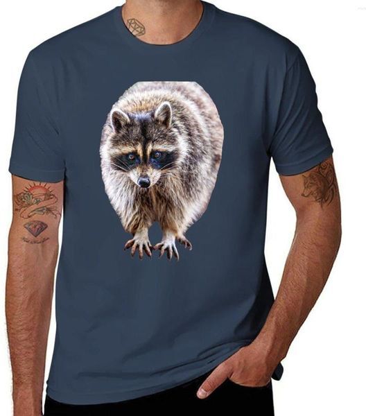 Men&#039;s Polos Racoon In A Tree T-Shirt Boys White T Shirts Graphic Tees Vintage Clothes Mens T-shirts