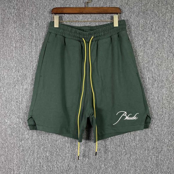 New Hooters Shorts High Quality Rhude Niche Summer New Street Drawstring Capris Men&#039;s Loose American Shorts Trend