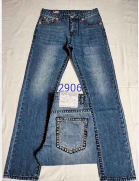 Fashion-straight-leg Pants 18ss New True Elastic Jeans Mens Robin Rock Revival Jeans Crystal Studs Denim Pants Designer Trousers Men&#039;s 2958