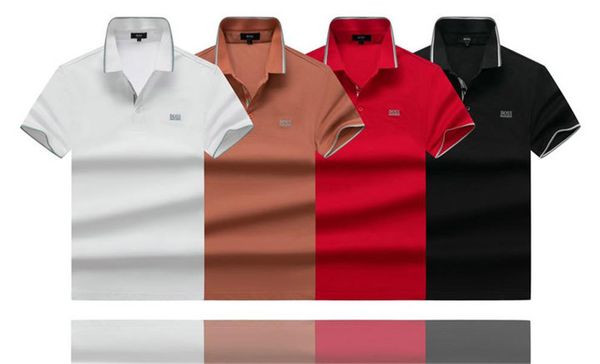 Men&#039;s Designers Clothes Men&#039;s Tees Polos Shirt Fashion Brands BOS Summer Business Casual Sports T-Shirt Running Outdoor Short Sleeve Sportswear #01