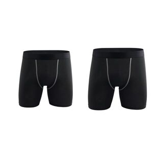 Men&#039;s Shorts 2Pcs Running Fitness Quick-Drying Compression Black,M & L