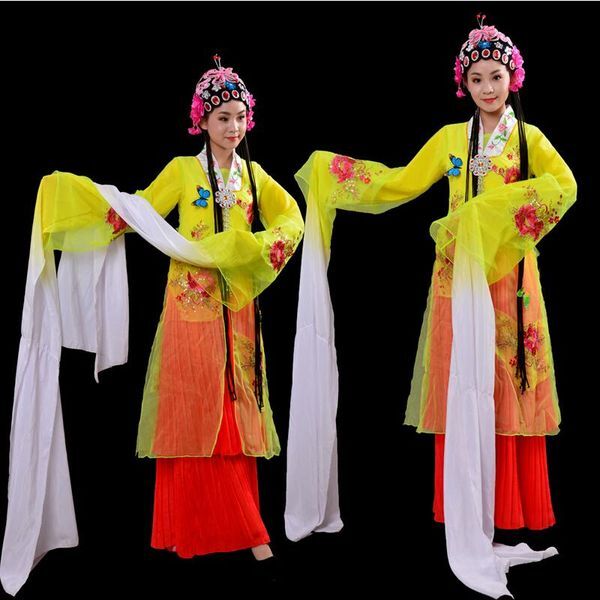 Women ethnic clothing Ancient Chinese costume Traditional hanfu Beijing Opera Dramaturgic garment Robe long sleeve folk dance Dress