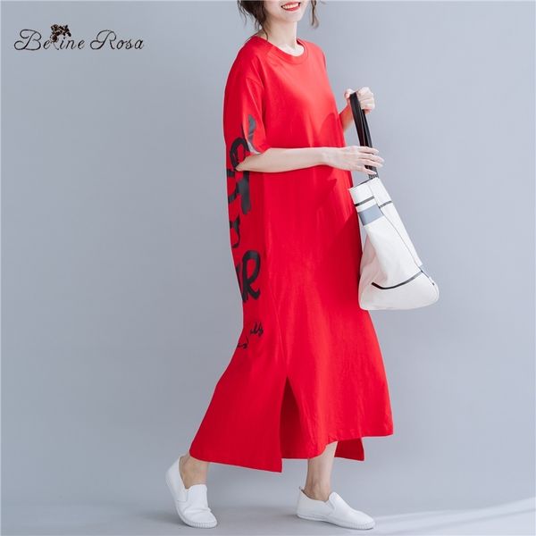 BelineRosa Summer Style Oversized Dresses Women Plus Size Women Clothing European Fashion Women Dress SGBZ0001 210224