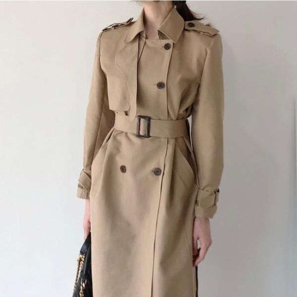 Women&#039;s Trench Coats Py1129 2021 Spring Autumn Winter Women Fashion Casual Ladies Work Wear Nice Jacket Woman Female OL Trenchcoat Womens