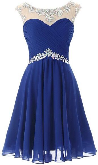 Beaded Chiffon Homecoming Dresses Short Puffy A-Line Mini Graudation Cocktail Prom Party Gown A10