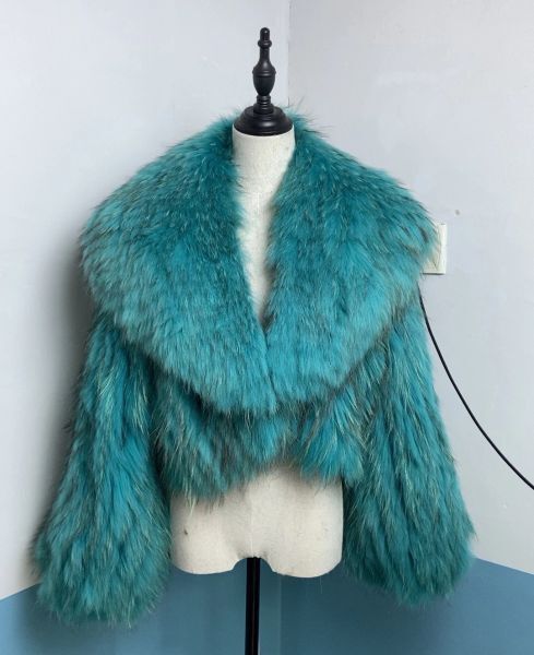 Fur 2023 Real Fox Fur Coat Winter Jacket Women Natural Fox Fur Raccoon Outerwear Turndown Collar Thick Warm Luxury Female Streetwea