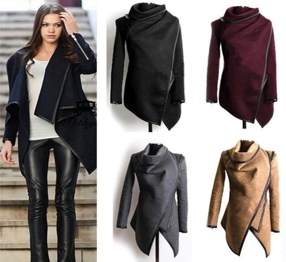 Fall Winter Women Clothes Coat winter warm autumn Style New jacket Trench Blends wool Coats Ladies Trim Personality Asymmetric Rul4827247