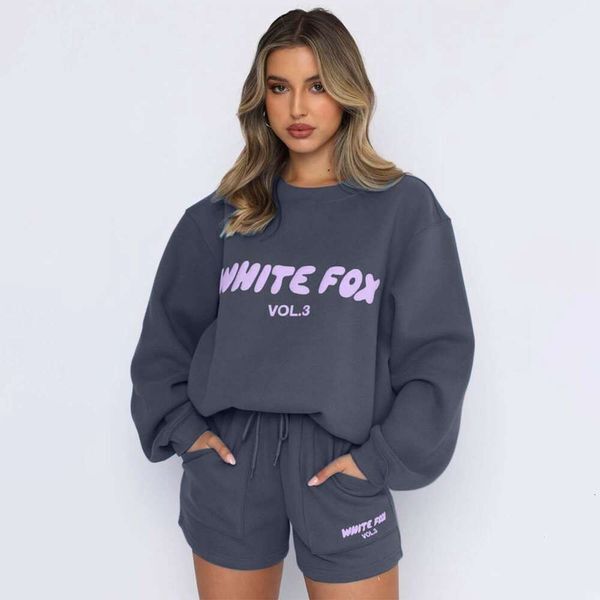 Women Tracksuits Spring Summer New Shorts Set Fashion Sporty Long Sleeved Pullover Hooded Two Piece Set