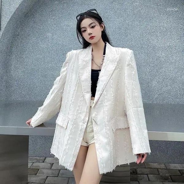 Women&#039;s Suits Insozkdg 2024 Spring Autumn Blazer Women Fashionable Suit Jacket Overweight Girls Korean Style High-end Feeling Coat Tops