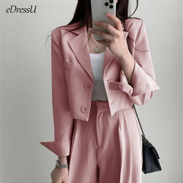 Womens Two Piece Pants Woman Short Blazer Jacket Long Pants Trousers 2PCS Women Suits Office Lady TwoPiece Korean Casual Business Sets Outwear ZX827 230920