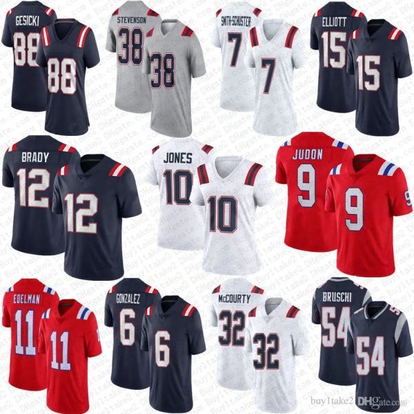 Ezekiel Elliott 6 Gonzalez Matthew Judon Football Jersey Mac Jones Tom Brady Bailey Zappe Mike Gesicki Rhamondre Stevenson JuJu Smith-Schuster Keion White