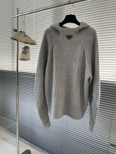 New AOP jacquard letter knitted sweater in autumn / winter 2023acquard knitting machine e Custom jnlarged detail crew neck cotton jj235