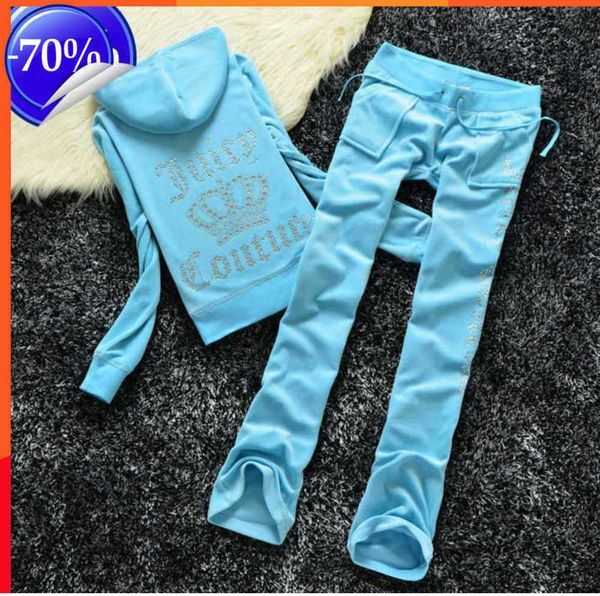 Juicy Apple Tracksuit Women Spring Autumn New Leisure Sports Suit Zipper Sweater Hoodies fashion cool Two-piece Outdoor Sportswear Suits d3ds