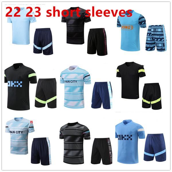 2023 new tracksuits HAALAND DE BRUYNE MANS CITIES GREALISH Soccer Jersey Sweatshirt MAHREZ sweatshirtS FODEN 22 23 top football uniforms Short sleeve training suit