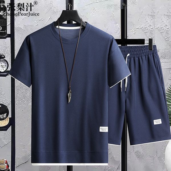 Men&#039;s Tracksuits Summer Sports and Leisure Suit Men and Women Tee Top and Shorts Fashion Two-piece Set Shorts Men Tracksuits Men Clothes 230418