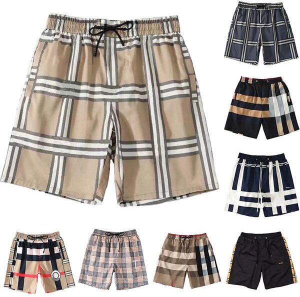 designer mens shorts beach pants european and american style brand trend classic simple checkered loose large womens same style