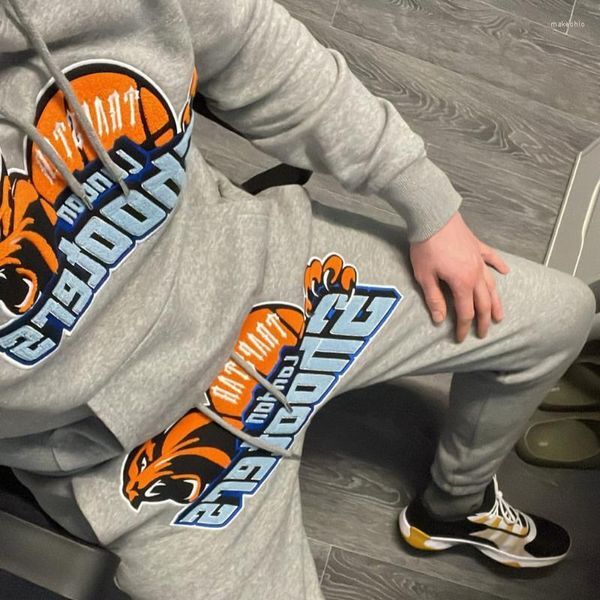 Men&#039;s Tracksuits Men&#039;s Shooters Hooded Men Woman Tiger Towel Embroidery Pullover High Quality Fleece Sweatshirts Streetw321C