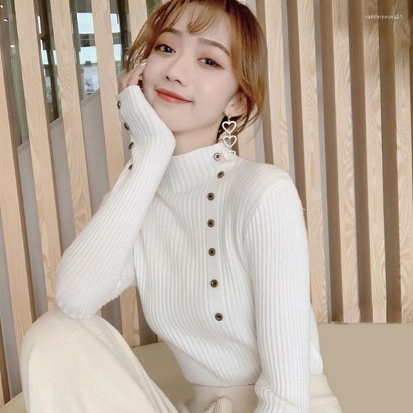 Women&#039;s Sweaters 2022 Winter Clothes Women Sweater Long-sleeved Knitted Woman Turtleneck Pullover Korean Tops Jersey Mujer LXR1135