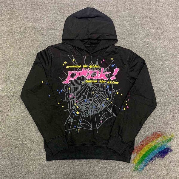 Hoodies Men&#039;s Sweatshirts Puff Print Sp5der Hoodie Men Women High Quality Heavy Fabric Spider Web Sweatshirts Pullover