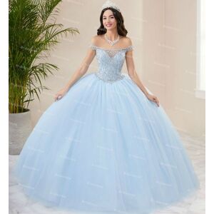 Princess Light Blue Crystal Sweet 16 Dress For Quinceanera Dresses 2021 Off The Shoudler Ball Gown Prom Party Gowns Lace Up Vestidos De 15 Años