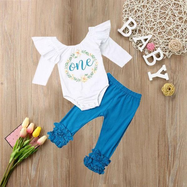 Baby & Children&#039;s 1-2Years 2PCS Born Girls Clothes Set Jumpsuit Romper Top Pants Leggings Outfit Clothing Sets