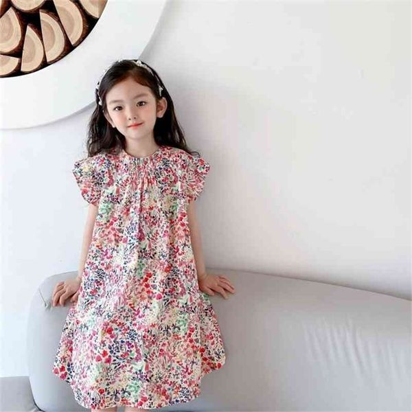 Baby Girls Smocking Floral Dress Toddler Girl Handmade Smock Clothes for Children Boutique Dresses Infant Smocked Clothing 210615