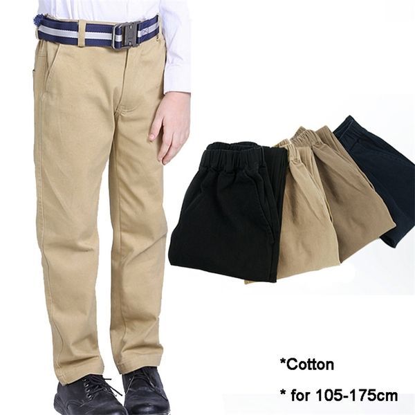 Boys Pants Kids School Cotton Shorts Trousers Adjustable Waist 8 10 12 years Teenage Children Girl Uniform Clothes 220808