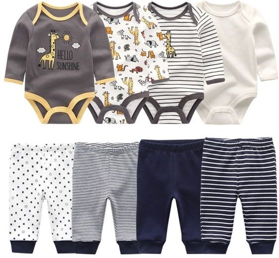 Cotton Baby Girl Clothes Bodysuits+Pants Sets born Clothing Autumn Winter Boy Roupa de 220509