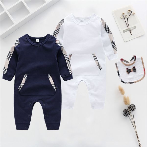 Rompers Spring Autumn Boy Clothes New Romper Cotton Newborn Baby Girls Kids Designer Lovely Infant Jumpsuits Clothing