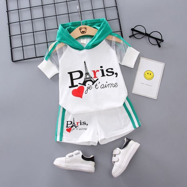 Summer born Baby Girl Clothes Children Boy Fashion Cartoon Hoodies Shorts 2Pcs/set Toddler XSM070 220523