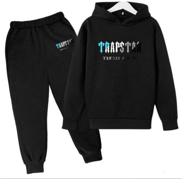 Tracksuit TRAPSTAR Kids designer clothes Sets Baby Printed Sweatshirt Multicolors Warm Two Pieces set Hoodie Coat Pants Clothing Fasion2024jj