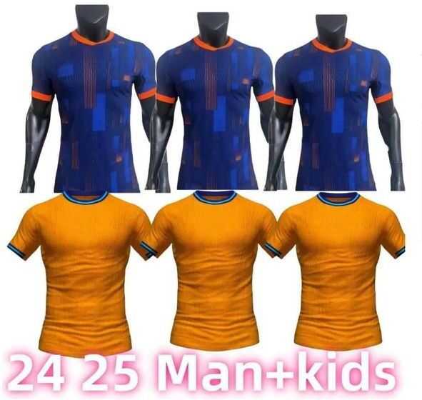 24 25 Netherlands MEMPHIS soccer jersey 23 24 Holland club jersey DE JONG VIRGIL DUMFRIES BERGVIJN Shirt 2024 KLAASSEN BLIND DE LIGT men kids kit football shirt