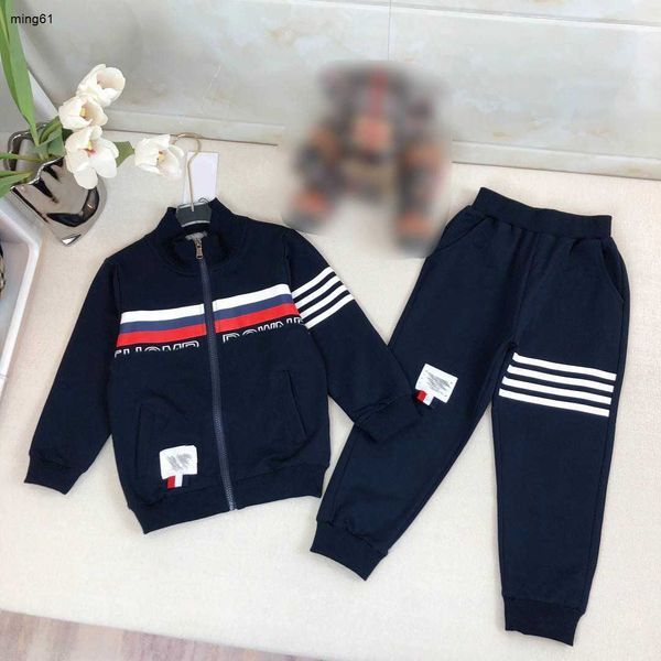 Brand baby clothes boys tracksuits Multi color stripe design kids coat set Size 90-150 CM child jacket and pants 24Feb20