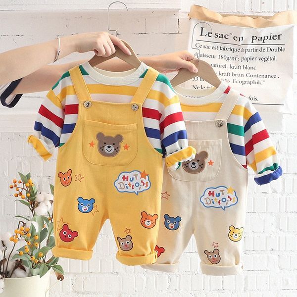 Baby clothing Sets Spring set Toddler Outfits Boy Tracksuit Cute winter T shirt And Pants 2pcs Sport Suit Fashion Kids Girls Clothes G7JN#