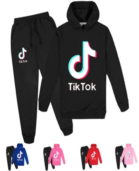 Kids Tracksuits TikTok Two Pieces Set Boys Girls Fashion TikTok Sweatshirts Hoodies Pants Suits Big Child Unisex Clothing Size 12981381